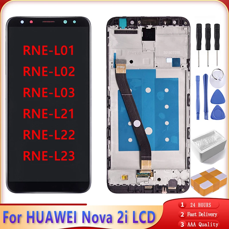 5.9&quot With Frame For Huawei Nova 2i LCD Display Touch Screen Digitizer Assembly HUAWEI MATE 10 LITE RNE-L-22/L21/L23/AL00 | Мобильные