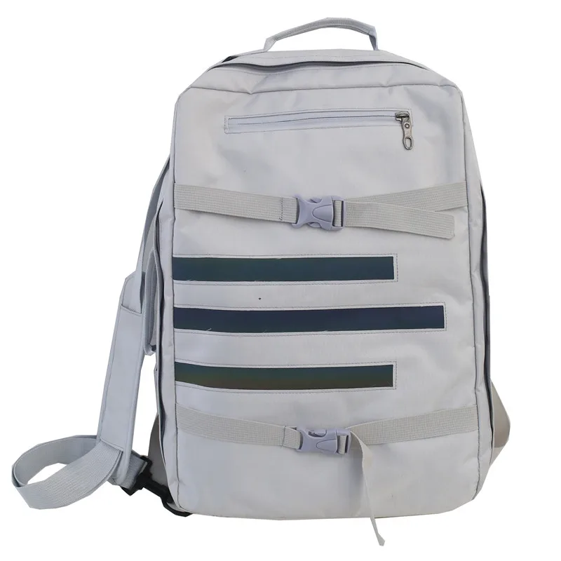 

2019 Unisex Oxford Waterproof School Bag Designer Buckle Reflective Strip Fashion Backpack Korean Style Laptop Travel Backpacks