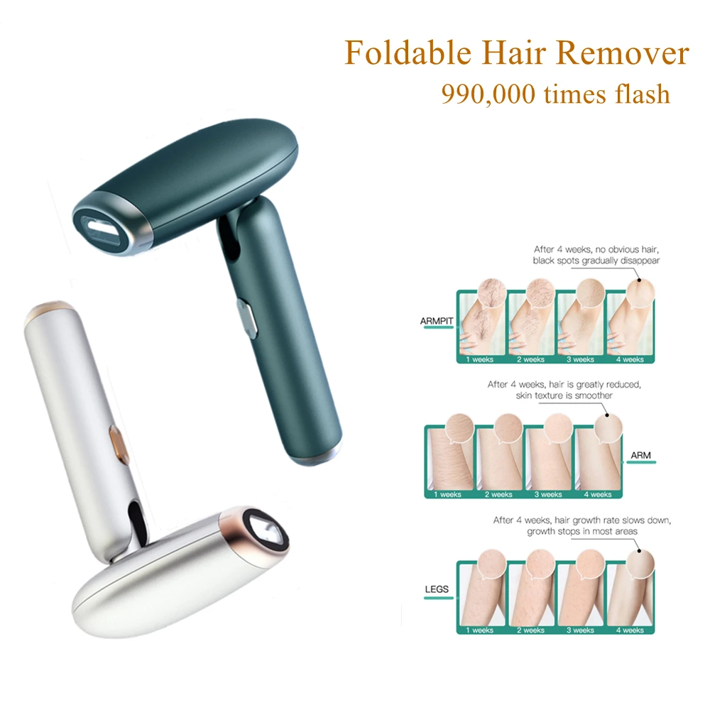 IPL Foldable Depilator Laser Hair Removal  990000 Times Flash Household Hair Removal Painless Womens Beauty Equipment