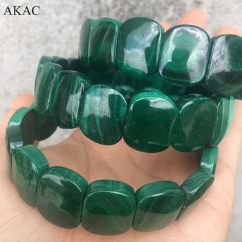 

Free shipping 100% natural deep green malachite women bangle bracelet approx12*16mm