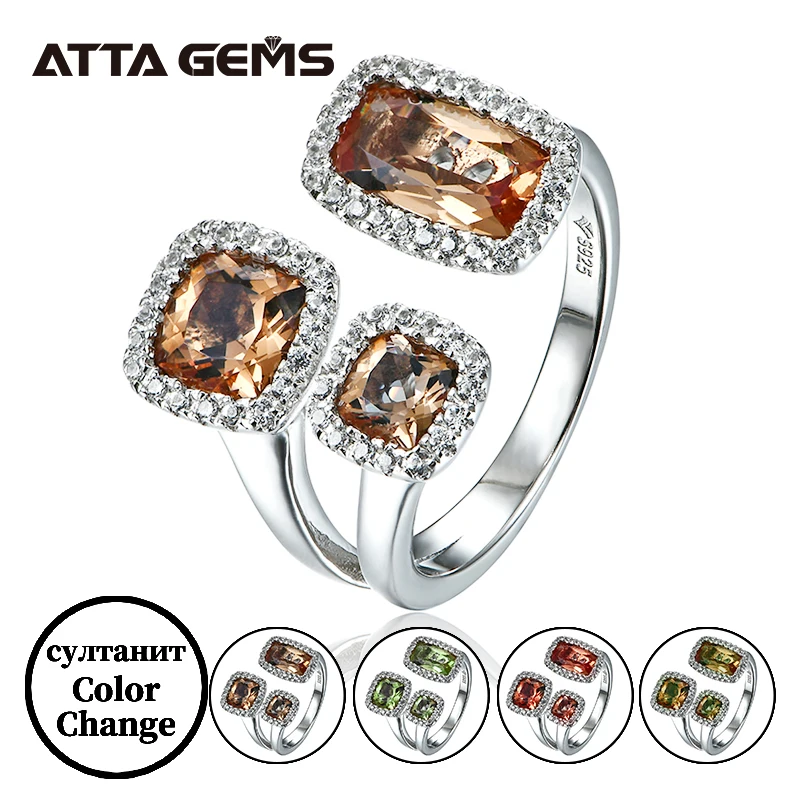 Cena Zultanite султанит Sterling srebrny pierścień design unisex 7 Carat w obliczu stworzył Sultanite kamień kolor zmiany specjalny styl dla prezent
