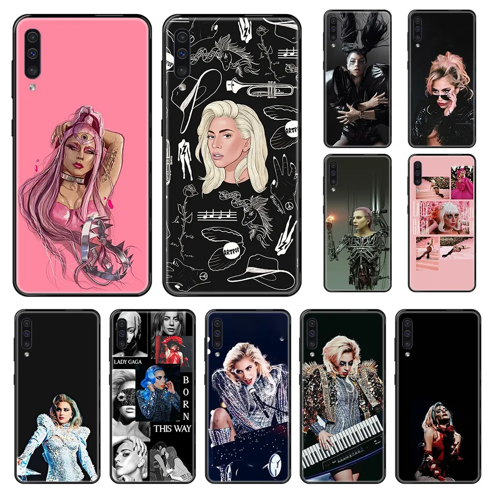 Чехол для телефона chromatica Lady Gaga Super star soft Etui black Samsung Galaxy A 3 5 6 7 8 20 40 50 70 71 E S Plus 2016 2017 2018