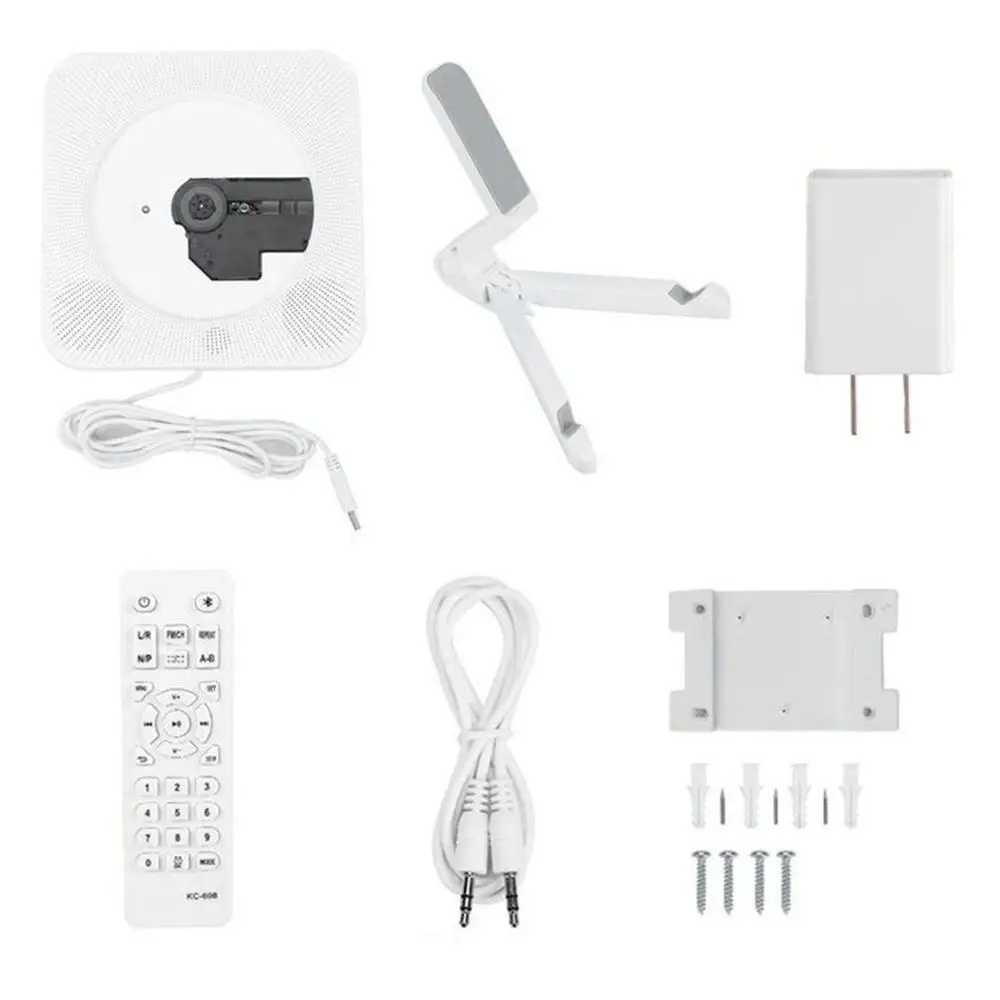 

Cd Player Wall Mounted Music Players With Remote Control 3.5Mm Headphone Jack Usb Adapter Support Fm Radio Mp3