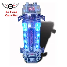 4.0 Farad Super Power Capacitor Car Audio Subwoofer Modified with Lights LED Voltage Display 4F Filter Capacitor Stabilized Pond