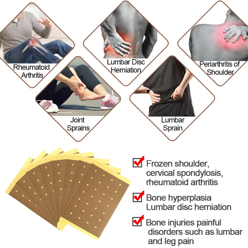 Red Tiger Balm Joint Analgesic Patches Arthritis Rheumatoid Pain Treatment Muscle Sprain Soreness Plasters 8/40/56/72pcs Sumifun for pain relief patch