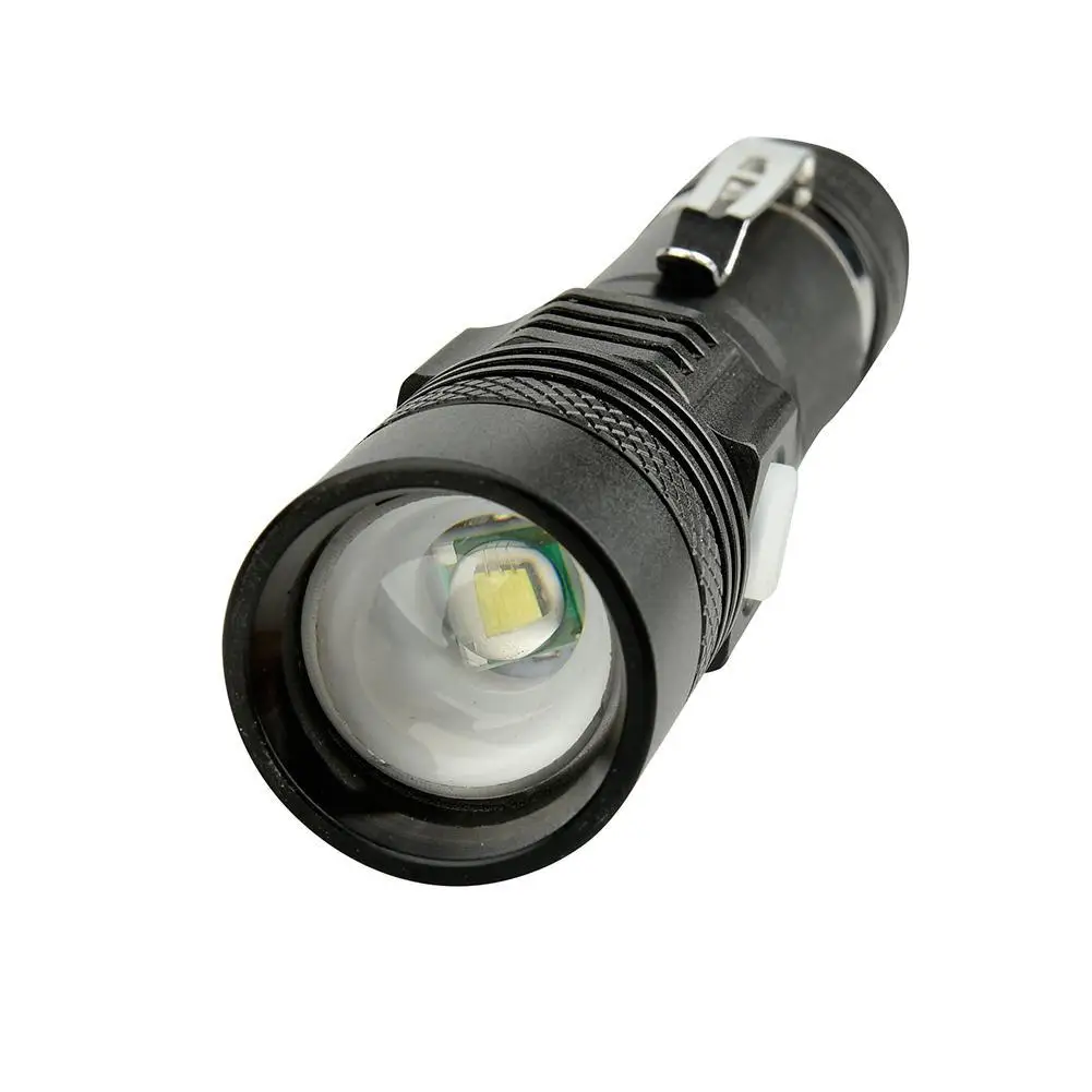 Mini T6 LED Flashlight USB Rechargeable Powerful 3-Modes Zoomable Torch JJ 