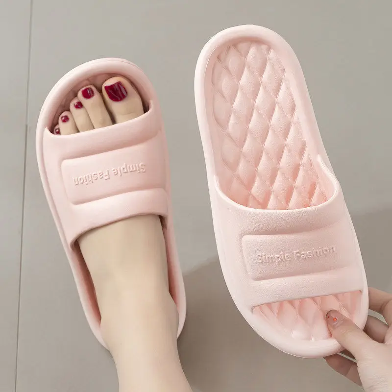 

Ladies New Summer Slippers Non-slip Deodorant Indoor Soft Bottom Home Bathroom Bathing Shoes Drag EVA Sandals Fashion