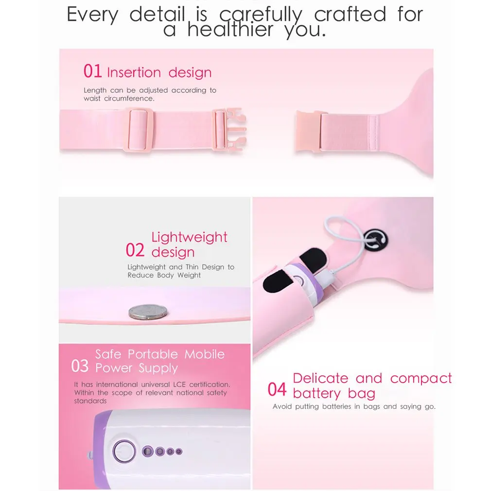 Graphene Electric Heating Belts Protection Dysmenorrhea Moxibustion Care Belts Warm Palace Belts