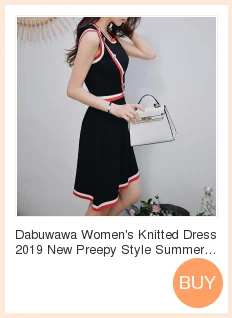 Dabuwawa женское платье черного цвета с лямками на плечах новое летнее гофрированное платье с высокой талией и буквенным принтом D18BDR236