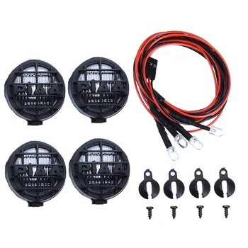 

4 Led White Light with Lampshade for 1/10 Traxxas Hsp Rc Crawler Accessory Rc Car Parts