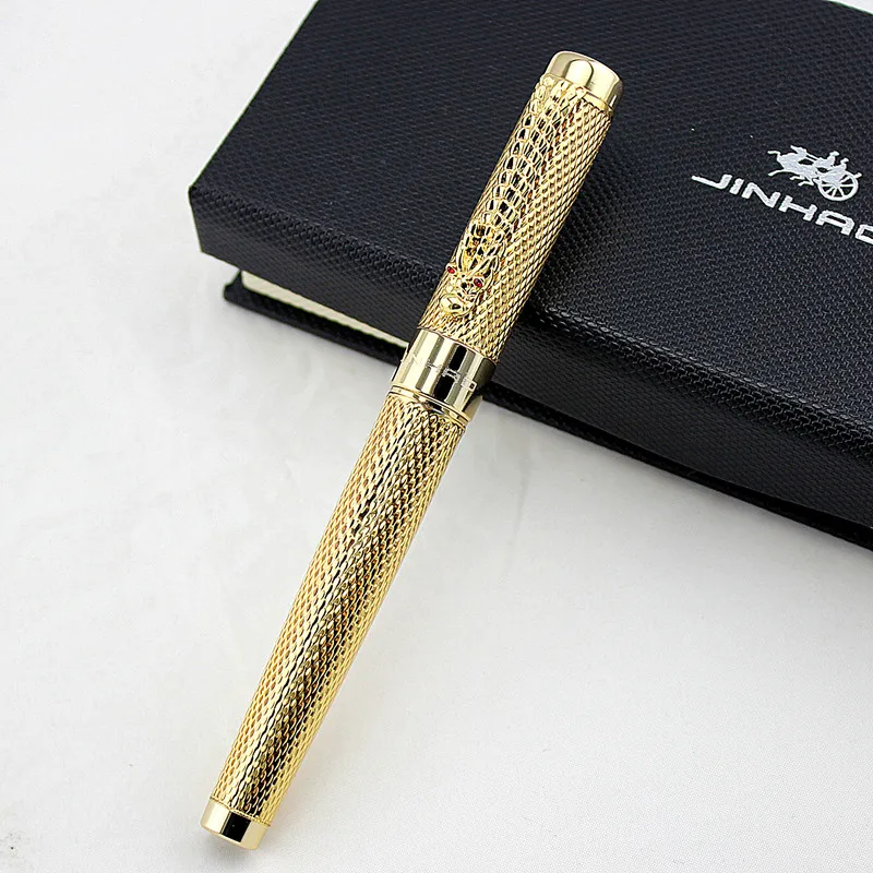 Роскошный бренд, деловая перьевая ручка Jinhao 1200, Восточный Дракон, дизайнерские металлические чернильные ручки, школьные офисные канцелярские принадлежности - Цвет: ONE PEN