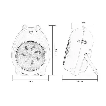 

Mini Heaters Small Desktop Cartoon Heaters Cute Warm Fan Mini Space Electric Heater Home Office