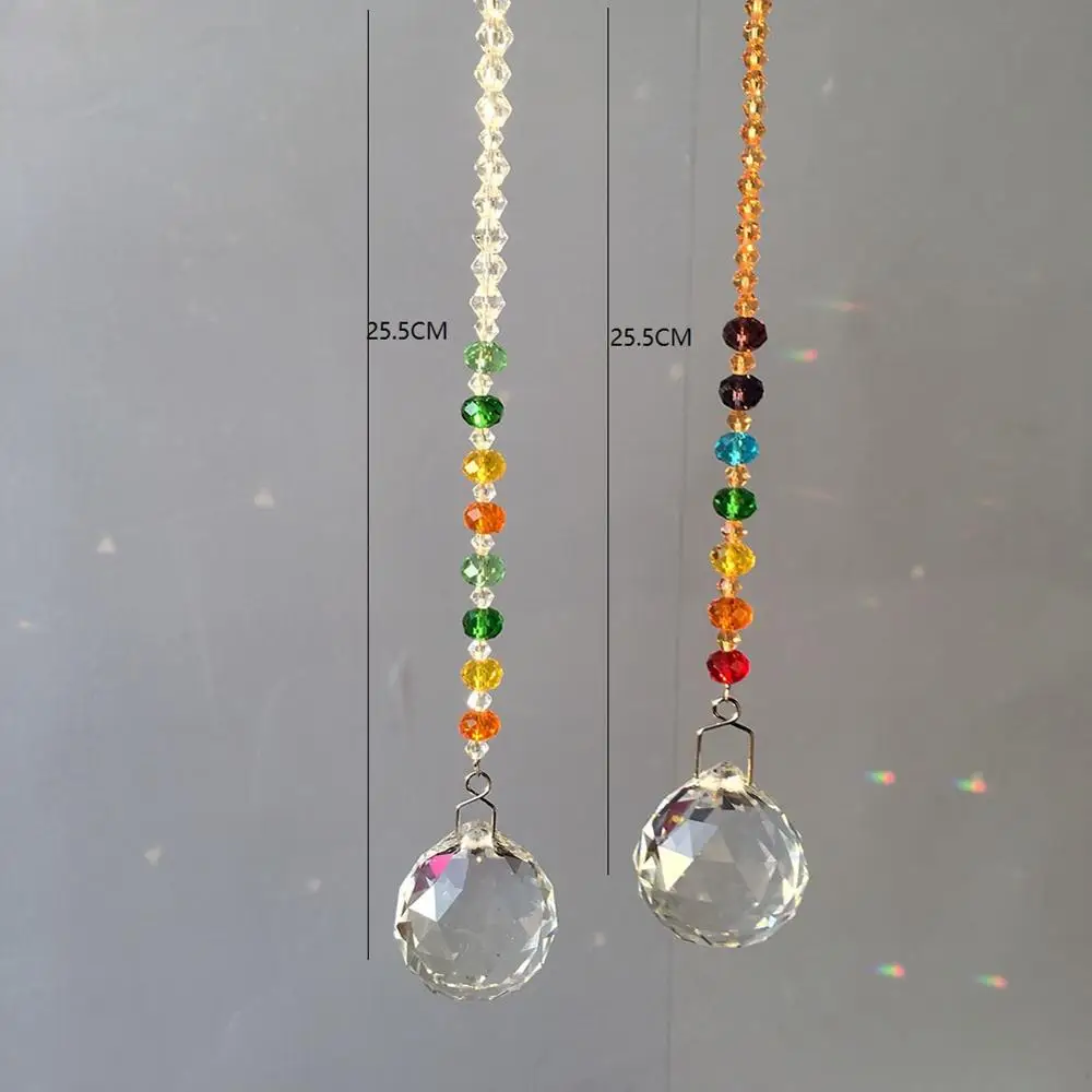 30 мм стеклянный хрустальный шар Призма кулон Suncatcher Радуга производитель для окна, офиса, украшения сада 2 Упаковка/комплект