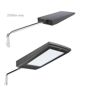 

Outdoor Bright LED Solar Panel Street Light Moton Sensor Detector Lamp Highlight 2500lm Lowlight 400lm