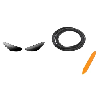 

2x Tinted Head and Fog Lamp Overlays Film for 2018 2019 Tesla Model 3 & 1set Noise Reduction Kit Silent Seal Kit 4.0