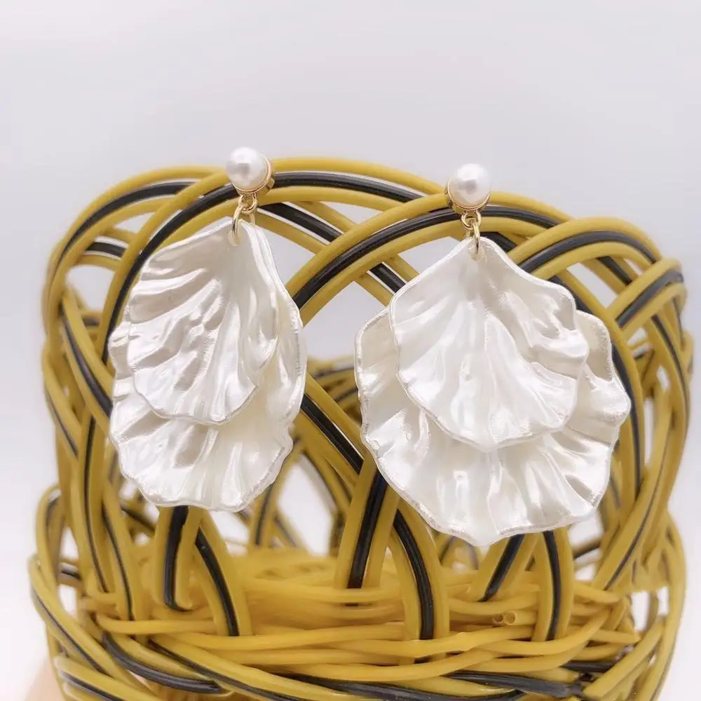 Новые золотые серьги с искусственным жемчугом Модные Ювелирные свадебные