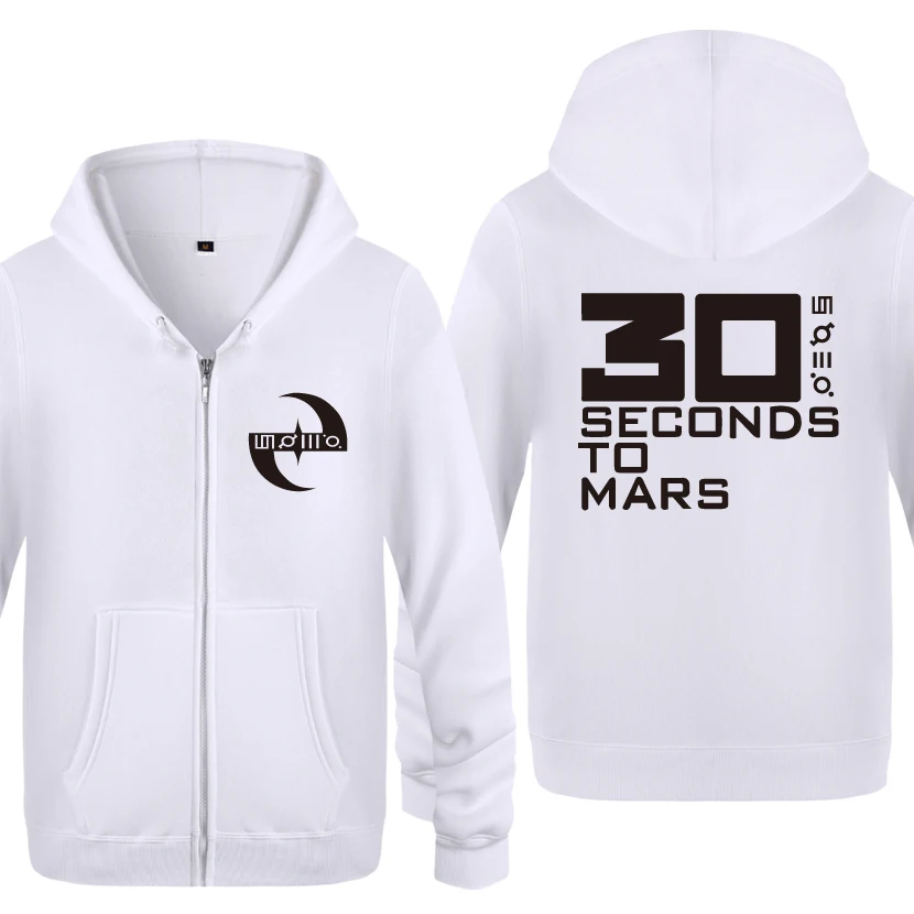 30STM 30 Seconds To Mars свитера с логотипами для мужчин мужская молния с капюшоном флисовые толстовки кардиганы - Цвет: BAY HET