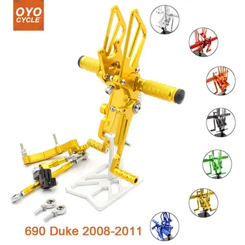

For KTM 690 Duke 2008-2011 Motorcycle Rear Set Accessories CNC Adjustable Rearset Foot Pegs Duke 690 2011 Foot Rests