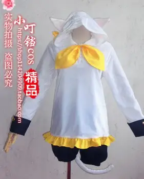 

Vocaloid Kagamine Len Rin Cat Neko Hoodie With Tale Ear Cosplay Costume Full Set