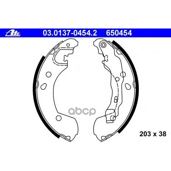 Колодки Тормозные Барабанные Nissan Micra 03-/Note 06-/Renault Clio 05-/Modus 04- Ate арт. 03.0137-0454.2