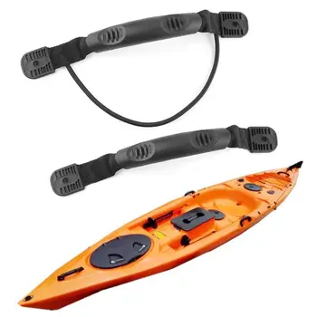 

2pcs Kayak Paddle Handles Canoe Rowing Boats Side Mount Carry Handle With Bungee Outdoor Accessories