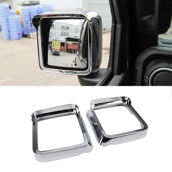 

Car Stickers For Jeep Wrangler JL 2018 2019 Gladiator JT 2020 Reversing Mirror Rain Eyebrow Decoration Cover Chrome Accessories