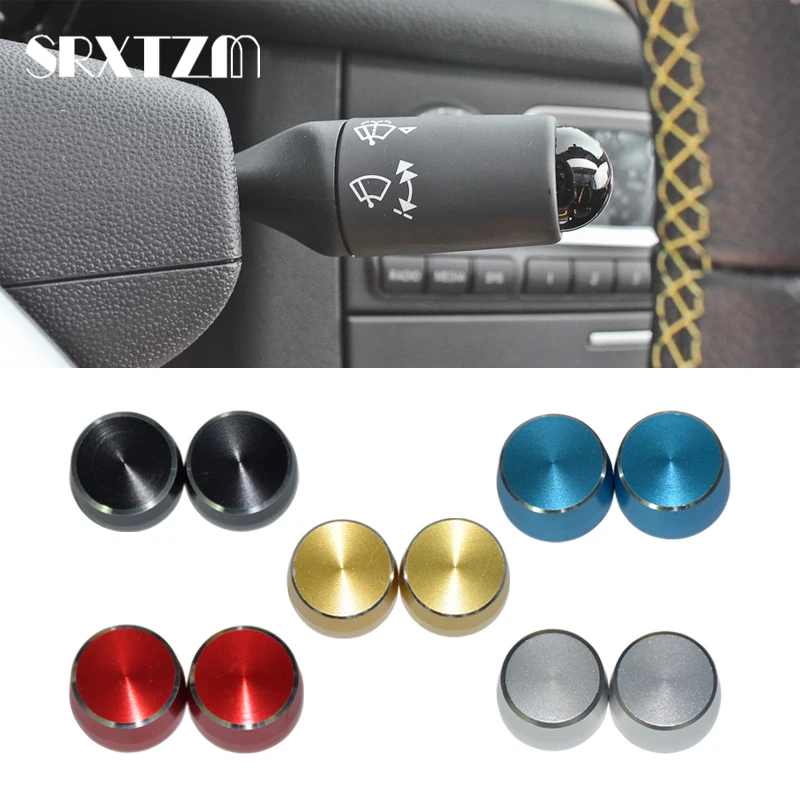 Car Gear Cover Trim 2Pcs Steel Dial Lamp Switch for Benz Smart Fortwo 451 2009-2014