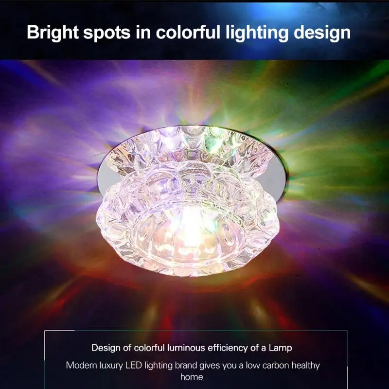 Современный Креативный светодиодный кристаллический Потолочный светильник RGB 3