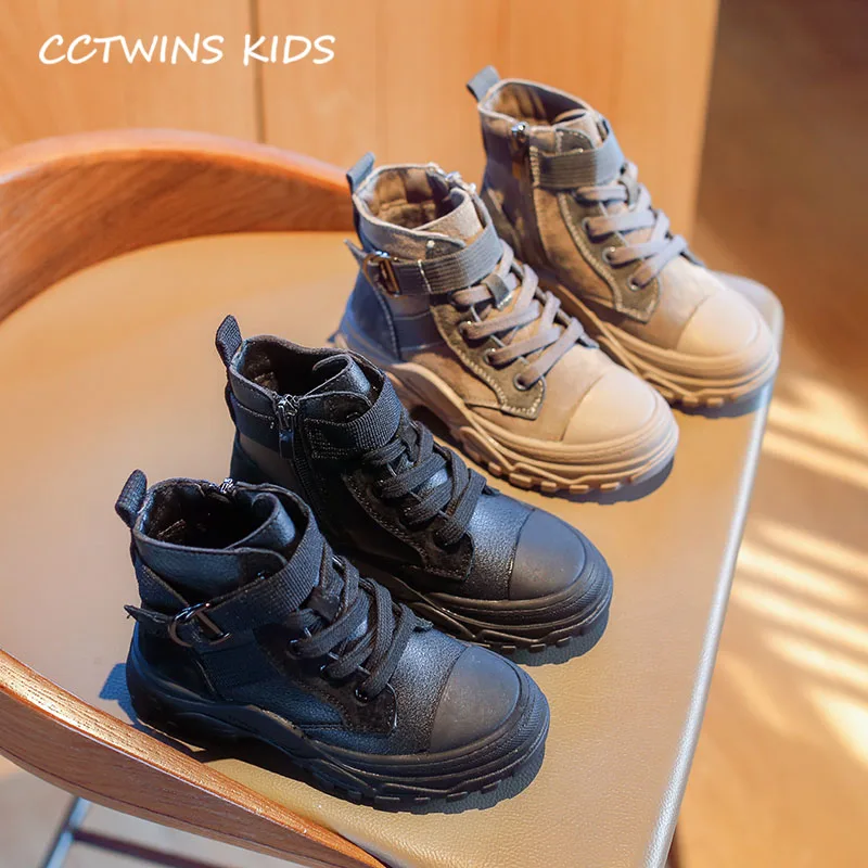 CCTWINS/детская обувь; коллекция года; зимние брендовые Ботинки martin для маленьких девочек; детская обувь из натуральной кожи; Модные ботильоны для мальчиков; MB163