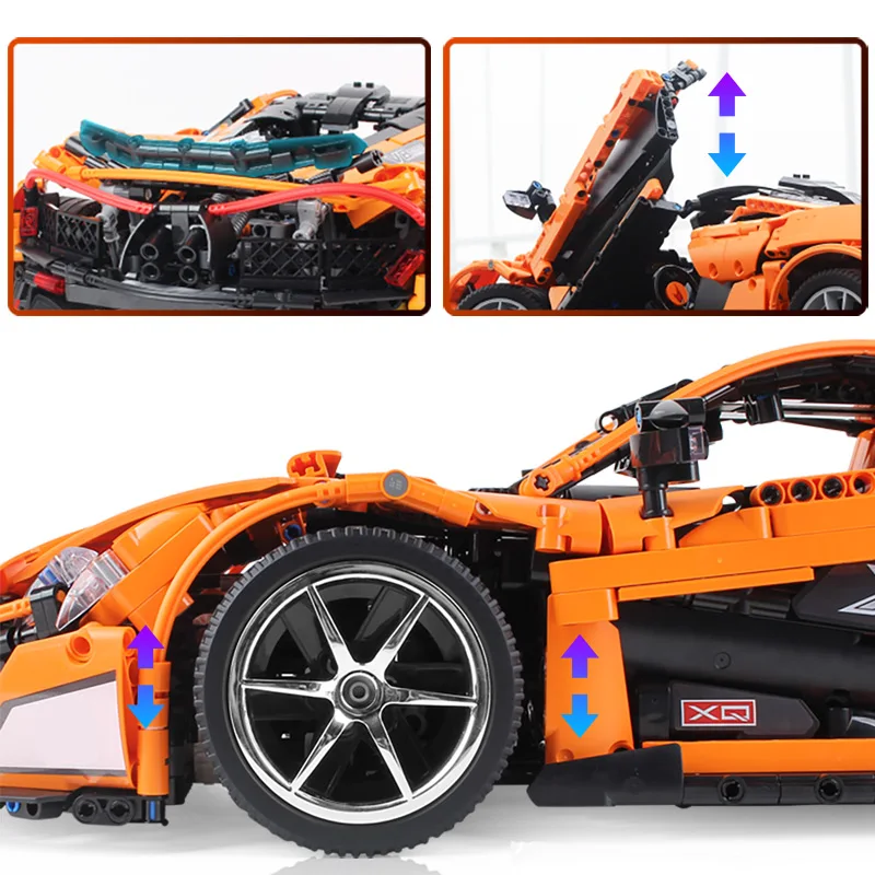 MOC McLaren P1 скоростной автомобиль приложение RC/non RC гоночный строительные блоки