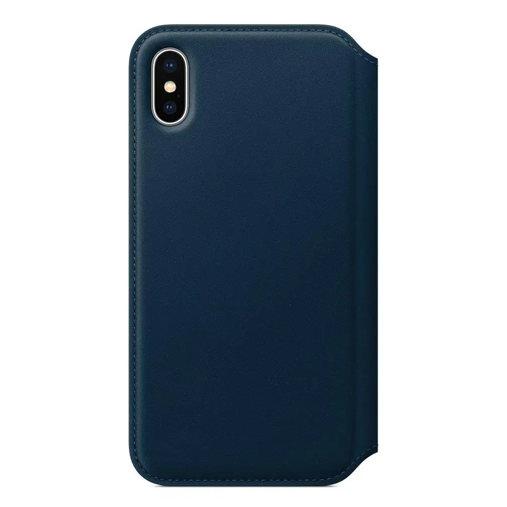Прозрачный флип-чехол для телефона, кожаный чехол, зеркальный защитный чехол s для iPhone X, черный