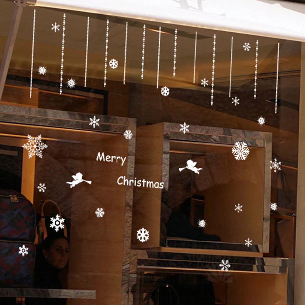 Snowflake Electrostatic Sticker Window Christmas Wall Stickers Wallpaper For Children Kids Room Home Bedroom Living Room Decora Snowflake Electrostatic Sticker Window Christmas Wall Stickers Wallpaper For Children Kids Room Home Bedroom Living Room Decora