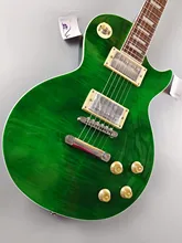 

Electric guitar, emerald green tiger pattern, mahogany body, rosewood fingerboard, in stock, fast shipping, free shipping