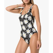 Цельный бикини с цветочным принтом и высокой талией, женский купальник, бразильский сексуальный купальник для женщин, купальный костюм, монокини