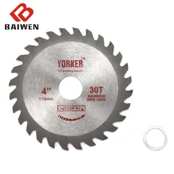 4 Polegada disco de corte circular 30 dentes da lâmina de serra do carboneto para a madeira plástico cortou a roda com a mudança junta interna do anel do diâmetro