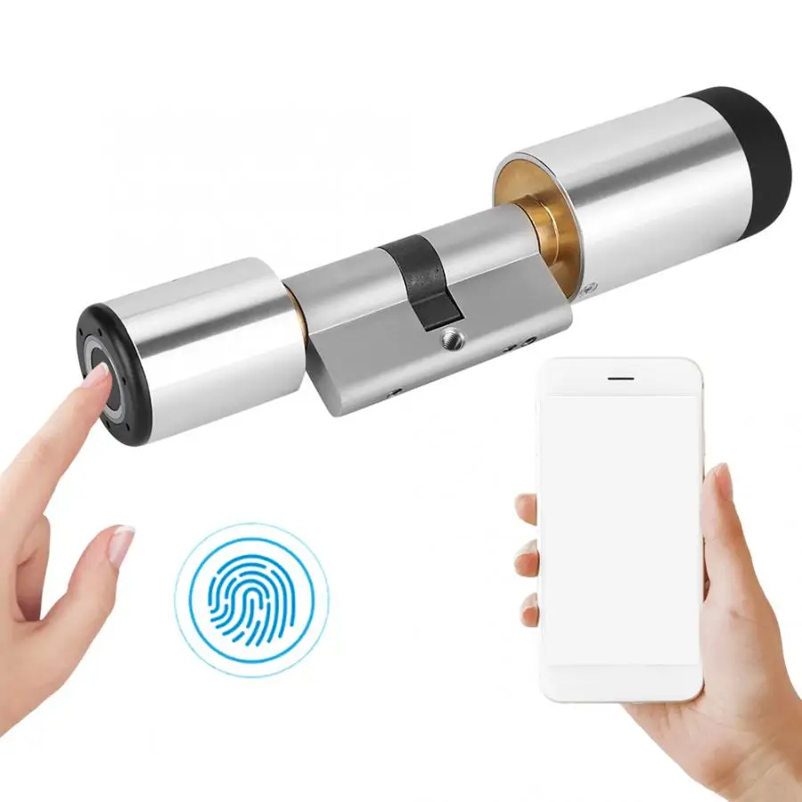 Смарт замок дверной электронный цилиндрический с поддержкой Bluetooth и