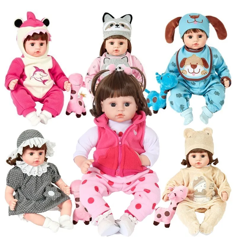 18 дюймов 48 см виниловые силиконовые куклы Bebe Reborn реалистичные для девочек