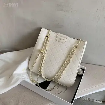 

New 2020 Crossbody Messenger Lozenge High Quality Shoulder Handbag Chain Girl Pu Leather Lady Fashion Trend Famale For Women