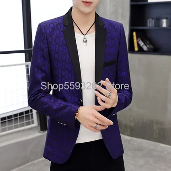 

2020 casual suit men's slim suit jacket jacket autumn trend men's dress handsome single West