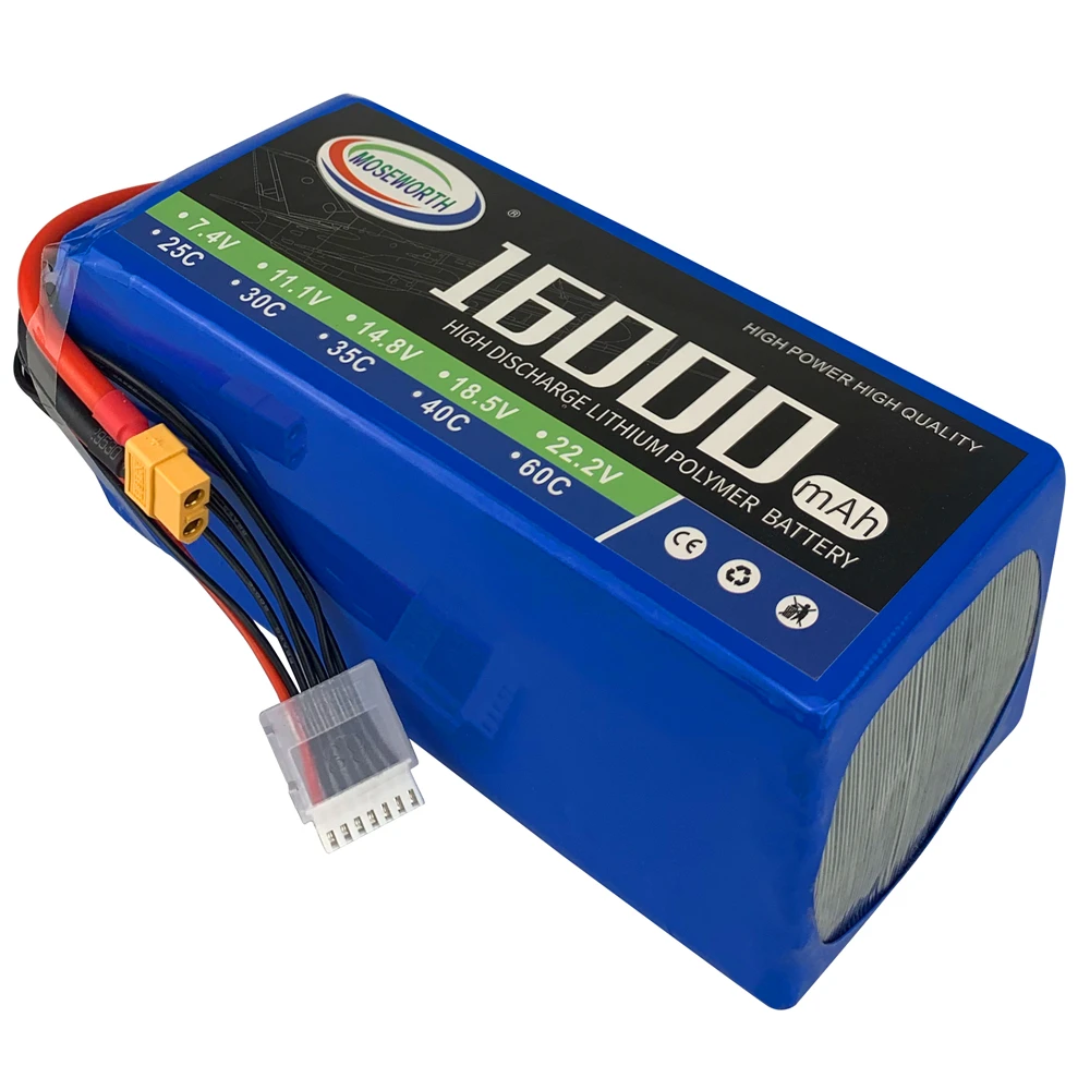 Новые батареи 6S 22 2 в 16000 мАч 30C RC LiPo Аккумулятор для радиоуправляемого вертолета