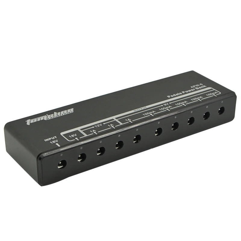 

AROMA APW-6 Guitar Effect Pedals Board Power Supply 9 Isolated Outputs 9V/12V/18V 7 Cables 1 Reverse Polarity 1 Daisy Voltage Pr