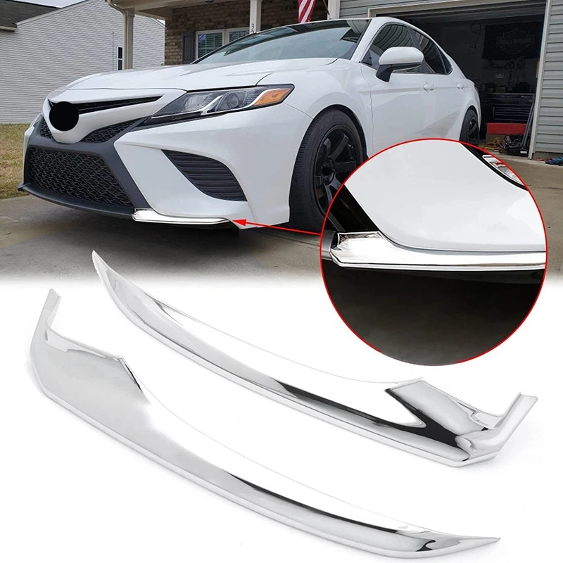 Car Front Bumper Side Lip Lower Protector Cover Trim Splitter Spoiler for Toyota Camry 2018 2019 2020 SE/XSE Accessories | Автомобили и