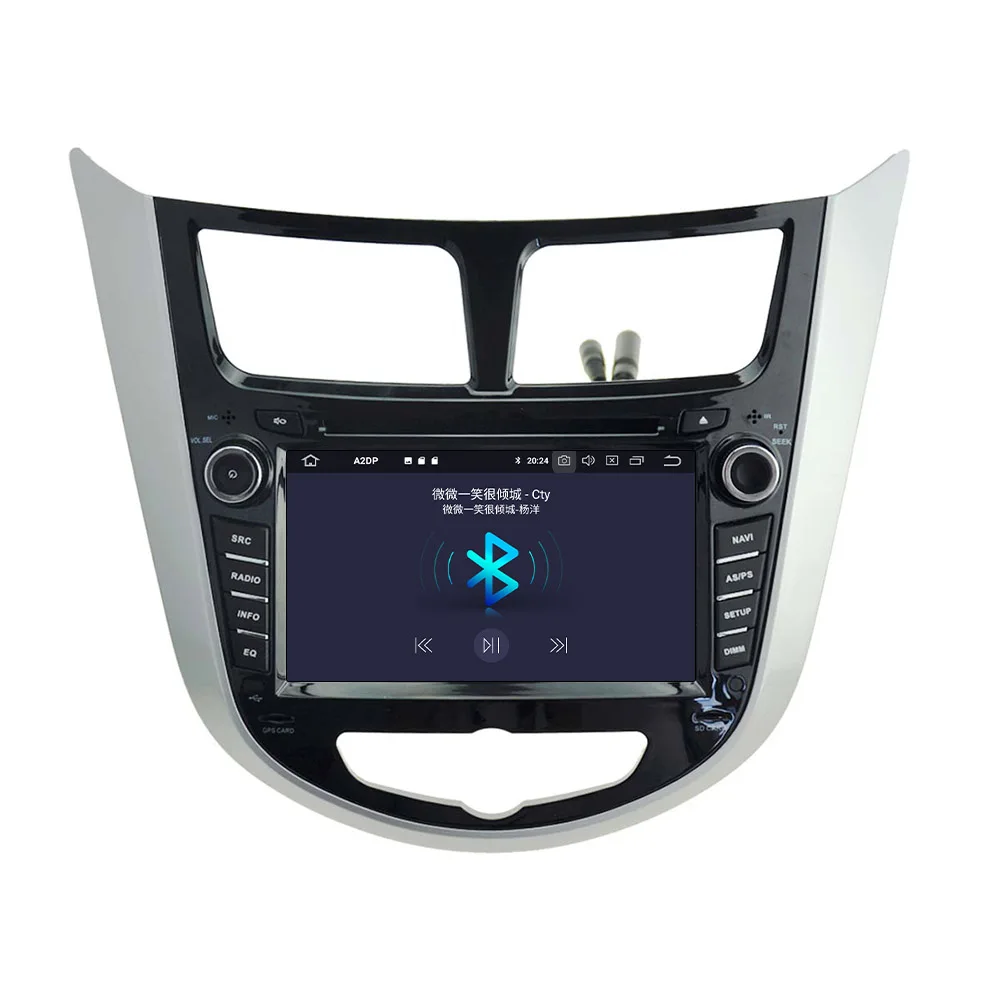  PX6 Android 9.0 Car dvd Radio Multimedia Video Player Navi GPS For Hyundai Solaris Accent Verna 201