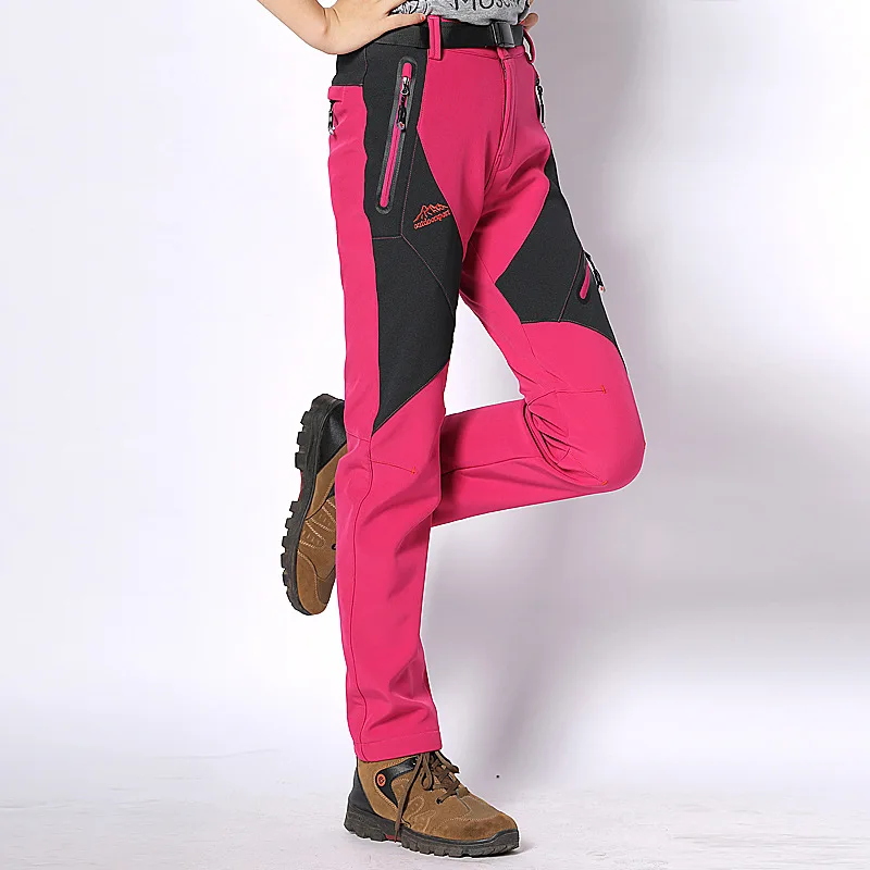 

Women's Spring Winter Soft Shell Trousers Outdoor Plus Windproof Pants Ski Trousers Travel Camping Hiking Trousers