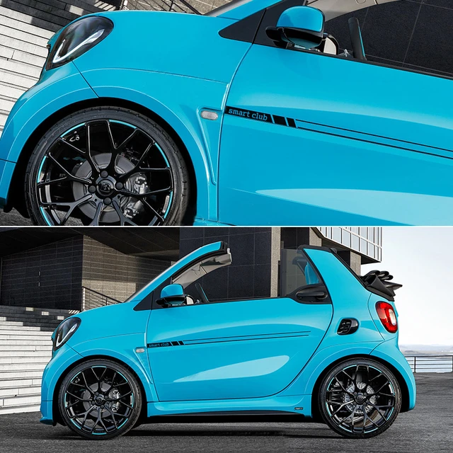 Einfache Smart Club Geändert Aufkleber Vinyl Overlay DIY Grafiken Wrap Kit  passt für Jede Smart Auto Brabus Fortwo - AliExpress