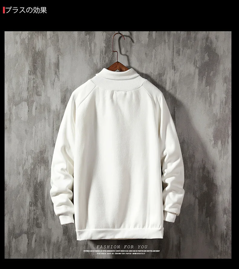 Kopen 2019 Nieuwe Warme Wollen Voering Mannen Stand Kraag Sweatshirts Hoge Kwaliteit Sweatshirts Voor Mannen 2 Kleuren Maat S tot 2XL j9540 3156 A