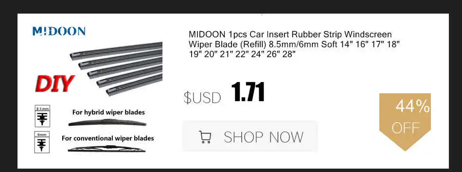 MIDOON Wiper Blades for BMW 5 Series E39 E60 E61 F07 F10 F11 520i 523i 525i 528i 530i 535i 540i 518d 520d 525d 530d 530d 535d bosch wiper blades