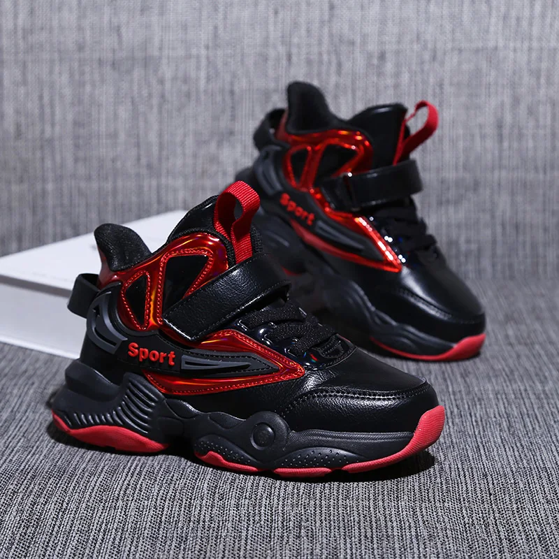 Sapatos de Basquete de Couro do Menino Sapatos de Basquete Tênis para Crianças Virgem à Prova Ulknn Crianças Leve Grande Couro Dwaterproof Água 16 High Quality Mamãe e Bebê