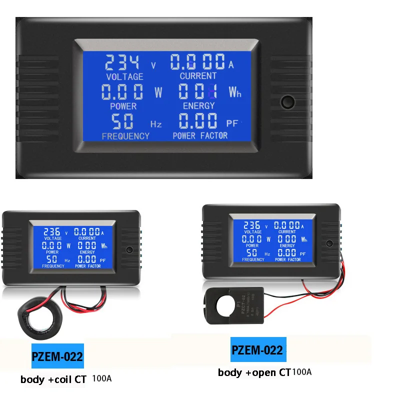 

DC 80~260VAC 0-10A/0-100A LCD Display Digital Current Voltage Power Energy Meter Multimeter Ammeter Voltmeter