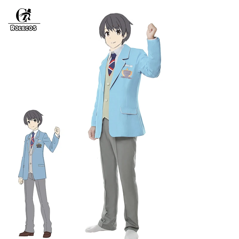 

ROLECOS Hajime Nagumo Cosplay Costume Anime Arifureta From Commonplace to World's Strongest Cosplay Costume Men Blue Suit